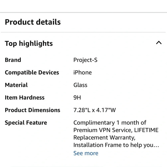 Glass screen protector for iPhone 12 Pro Max - Picture 3 of 3